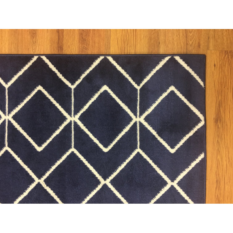 Wrought Studio Biseye Geometric Blue Area Rug & Reviews Wayfair